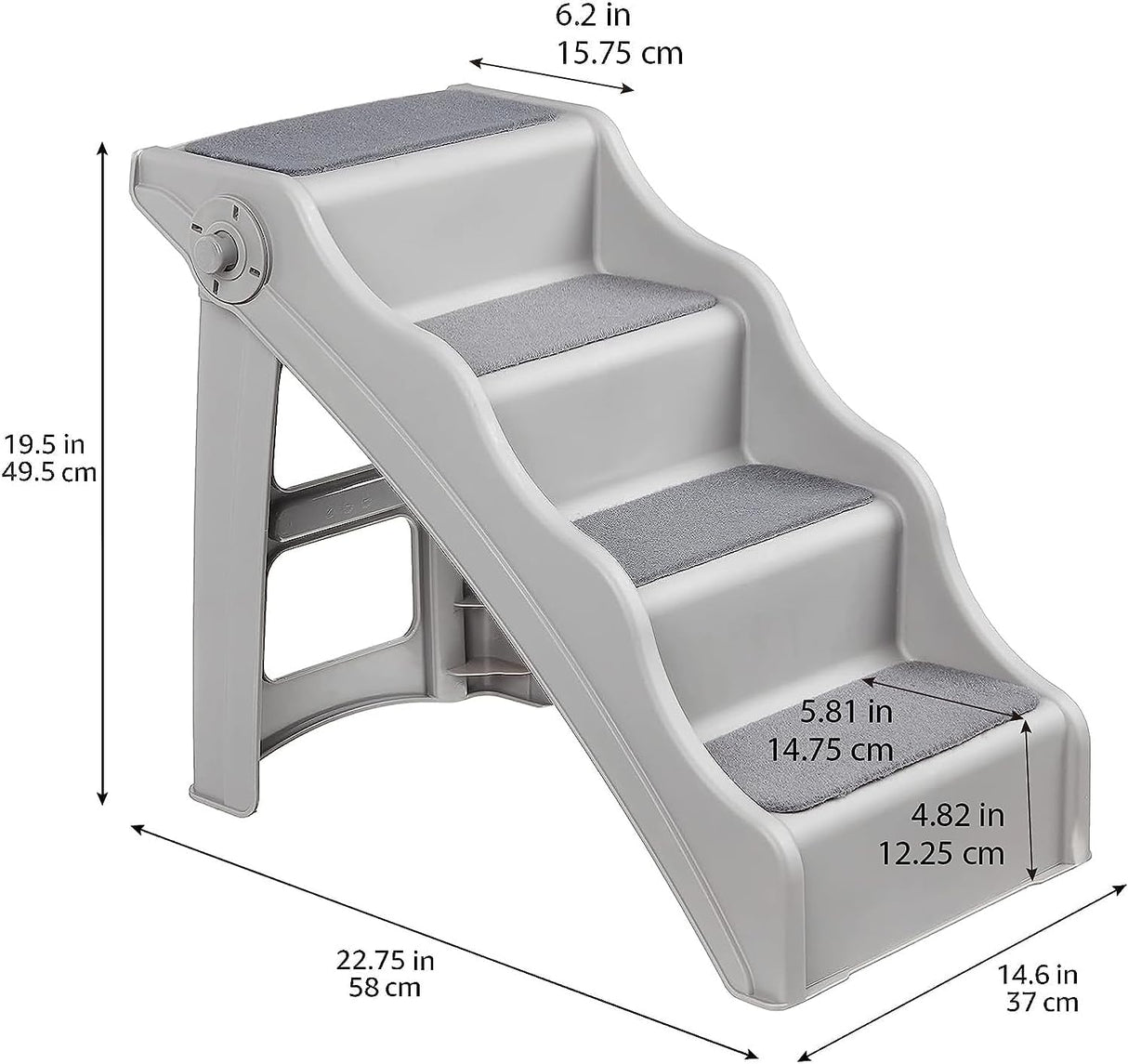 Foldable Steps for Dogs and Cats, Grey