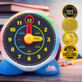 Learning Clock - Educational Talking Learn to Tell Time Light-Up Toy with Quiz and Sleep Mode Lullaby Music for Toddlers & Kids Ages 3 to 6 Years Old