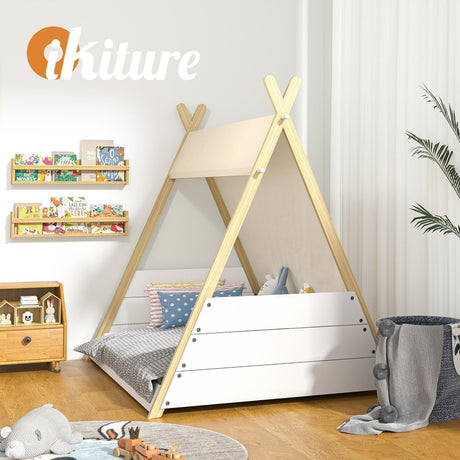 Kids Bed Frame Single Size Bed Wooden Timber Mattress Platfrom