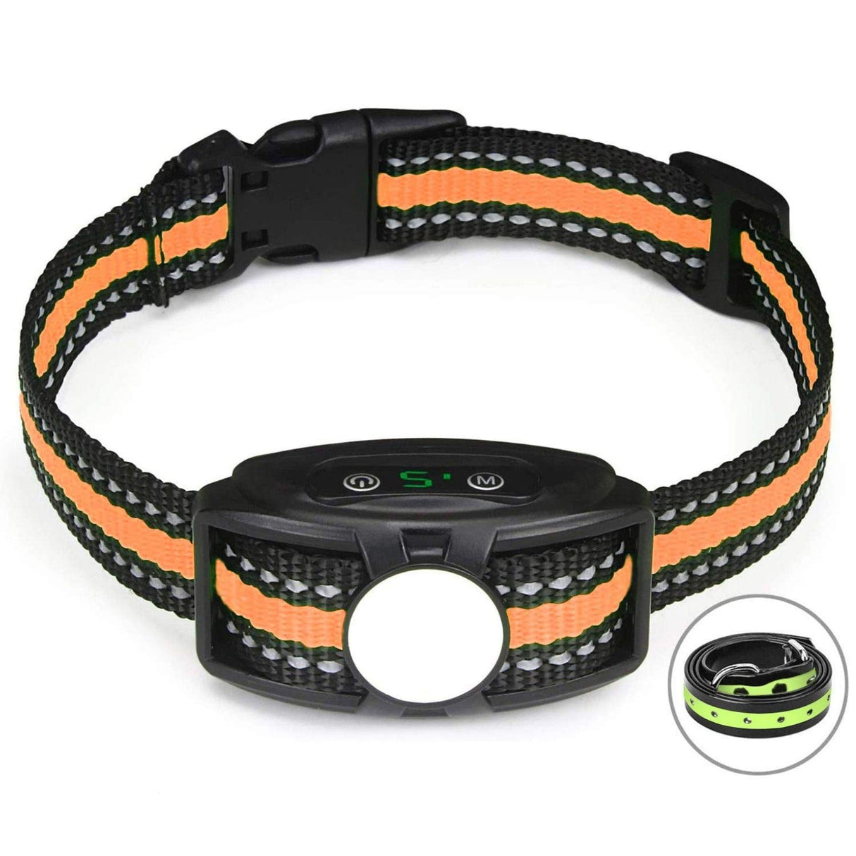 Bark Collar, NO Shock Anti Barking Dog Collars with Rechargeable Adjustable Sensitivity and Intensity Beep Vibration - No Harm Shock for Small Medium Large Dogs