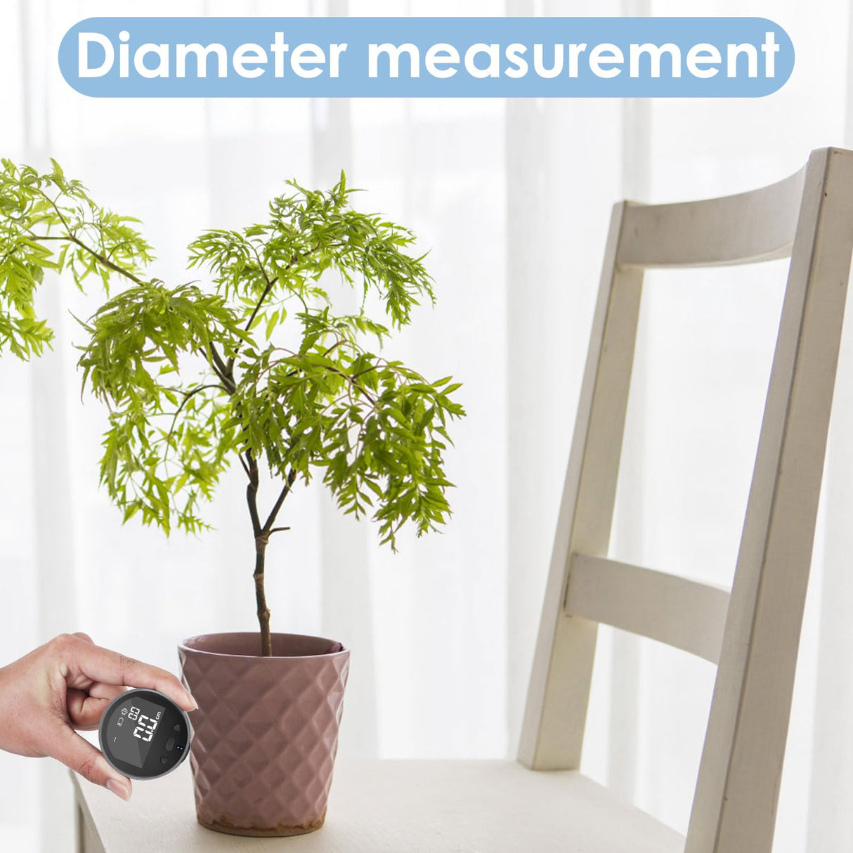 Digital Tape Measure, Digital Measuring Tape with LCD Display Digital Ruler, Electronic Tape Measure, Type-C Rechargeable Digital Display Roller Ruler, Smart Long Distance Rolling Measuring Tool