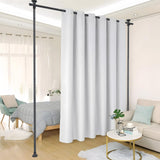 Room Divider- Adjustable 10FT No Drilling Curtain Rods Wall Divider for Room Separation, Heavy Duty Freestanding Hanging Room Divider Curtain Rod for Studio Rental, Room Partitions Dividers