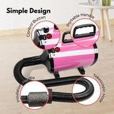 Easy Install Pet Dryer 2800W Basic Model Adjustable Temperature Mode & Wind, Control Button Version Pink