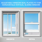 Portable Air Conditioner Window Door Kit with 5.9” Exhaust Hose Adjustable AC Vent Kit for Ducting Universal AC Seal Panel for Horizontal&Vertical Window