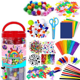 Childrens Art Craft Set Kids Art Craft Materials Craft Art Accessories Supply Kit for Toddlers Age 4 5 6 7 8 9 All in One D.I.Y. Crafting Collage Arts Set for Kids Craft Supplies for Adults