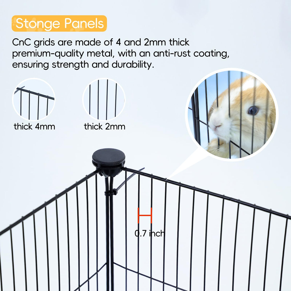 Guinea Pig Cages with Liner 48x24x12inch C&C Small Animal Cage Pet Puppy Dog Playpen Indoor Rabbit Chinchilla Hedgehog Habitat Fence DIY 12PCS Metal Grids with Bottom TSL05