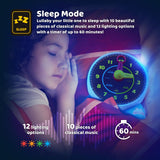 Learning Clock - Educational Talking Learn to Tell Time Light-Up Toy with Quiz and Sleep Mode Lullaby Music for Toddlers & Kids Ages 3 to 6 Years Old