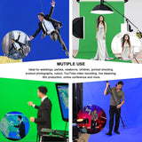 Green Screen Backdrop with Stand - Adjustable T-Shape Stand Kit with 6x9ft/1.8x2.8m 2-in-1 Chromakey Muslin Blue & Greenscreen Background Photo Photography Backdrop Kit for Photoshoot Video Recording