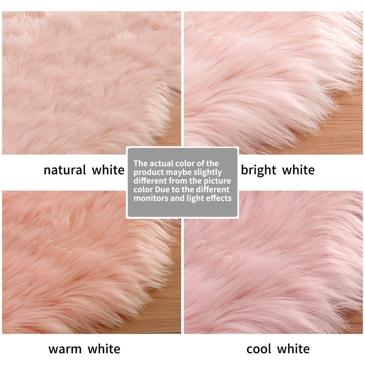 Ultra Soft Fluffy Rug Pink Faux Sheepskin Fur Rug Shaggy Couch Cover Furry Carpet for Kids Room Fuzzy Plush Rug for Bedroom Living Room Runner, 2x6 Feet (Sheepskin Shape,Pink)