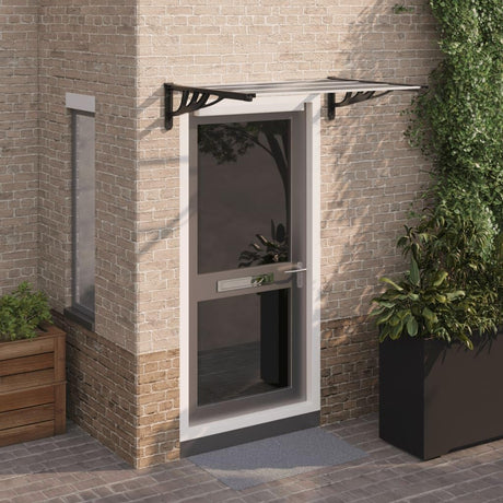 Door Canopy, 122 x 90cm, Black - Durable Window Awning & Entrance Shelter, Ideal for Outdoor, Patio, Front Door Protection