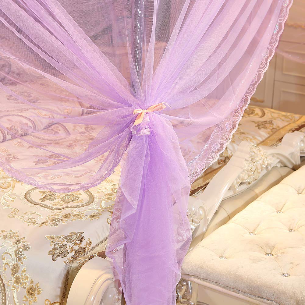 Bed Canopy, 4 Corners Post Canopy Bed Curtain Mosquito Mesh Net Elegant Mosquito Net Bed Canopy Set for Girls & Adults Princess Bedroom Decoration (150 * 200 * 200)