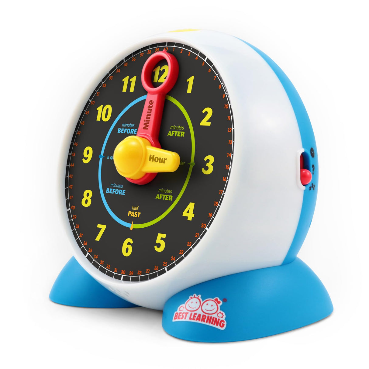 Learning Clock - Educational Talking Learn to Tell Time Light-Up Toy with Quiz and Sleep Mode Lullaby Music for Toddlers & Kids Ages 3 to 6 Years Old