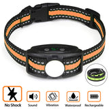 Bark Collar, NO Shock Anti Barking Dog Collars with Rechargeable Adjustable Sensitivity and Intensity Beep Vibration - No Harm Shock for Small Medium Large Dogs