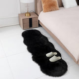 Soft Fluffy Rug Faux Sheepskin Fur Area Rug Shaggy Couch Cover Seat Cushion Furry Carpet Beside Rugs for Bedroom Floor Sofa Living Room Runner, 60x180cm