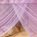 Bed Canopy, 4 Corners Post Canopy Bed Curtain Mosquito Mesh Net Elegant Mosquito Net Bed Canopy Set for Girls & Adults Princess Bedroom Decoration (150 * 200 * 200)