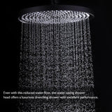 10" Rain Shower Head Set 2 in 1 Wall Mounted Shower Rail 3-Mode Handheld Spray Round Bathroom