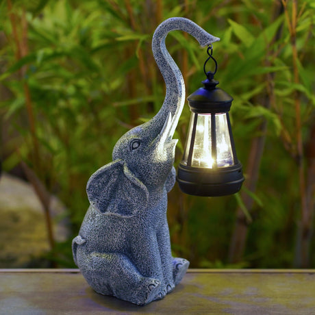 Elephant Statue for Garden Decor with Gift Appeal - Ideal Gifts for Women, Mom or Birthdays, Beautifully Crafted Outdoor & Home Decor to Wow Your Guests (33.5 CM Elephant)