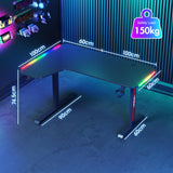 L Shaped Gaming Desk, Desk Carbon Fiber Desk L Shaped Desk Gamer Workstation Desk, 160cm