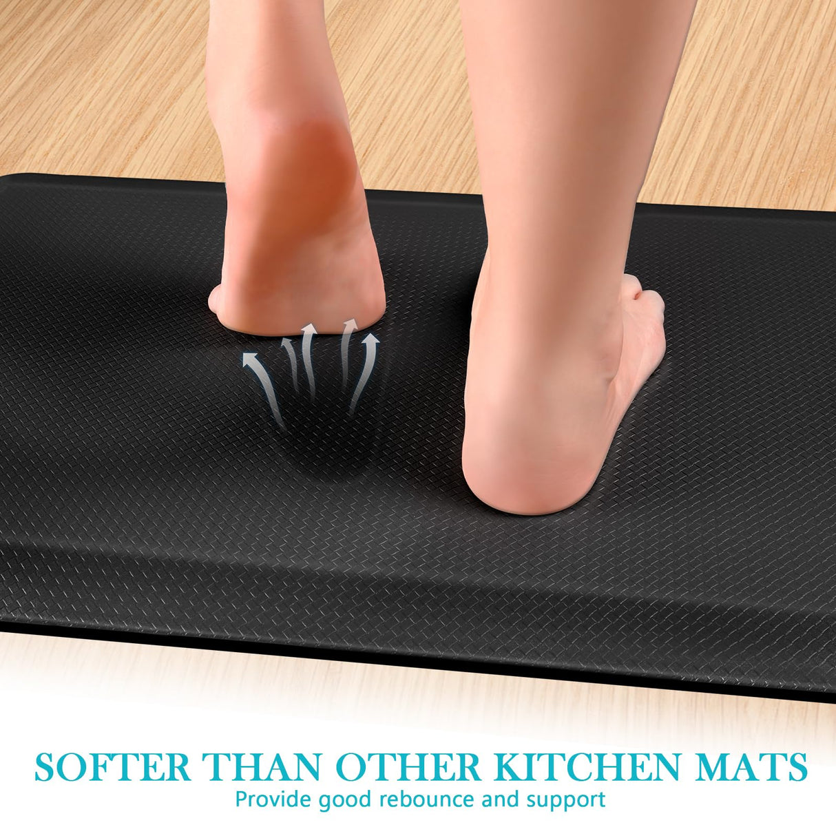 12 MM Thick Cushioned Anti Fatigue Kitchen Floor Mat, Non Slip & Waterproof Standing Kitchen Rugs and Mats for Home, Standing Desk, Sink, Laundry