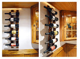 Wine Barrel Stave Hanging Wine Rack Handcarved 6 Bottle Barrel Stave Wall Wine Rack (Browm, 90cm X 20cm X 13cm)