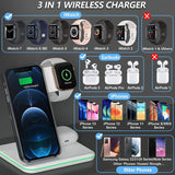 Wireless Charger, 3 in 1 Wireless Charging Station for iPhone 14/14 Pro/13 Pro Max/13/12/12 Pro Max/11 Pro Max/SE/XR/XS Max/8 Plus/Apple Watch 8/7/6/SE/5/4/3/2, Airpod Pro/3/2