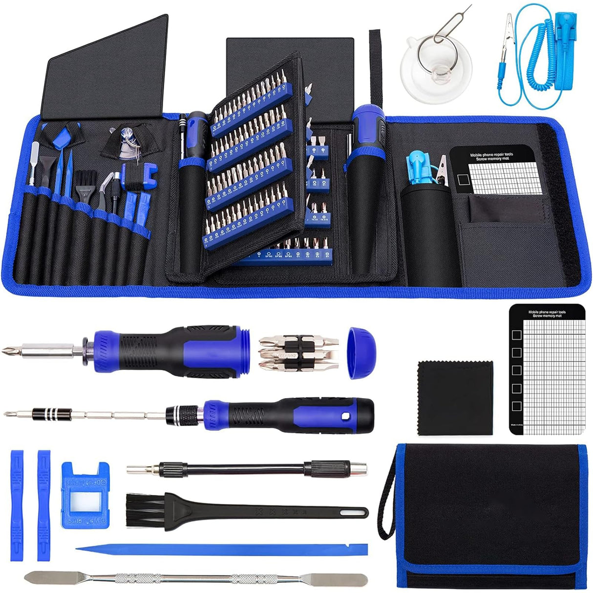 191-Piece Precision Screwdriver Set - Multi-Bit Screwdriver Kit with 1/4 Inch Nut Driver - Essential Home Improvement and Electronic Repair Tool for Computers, Laptops, PCs, Cell Phones