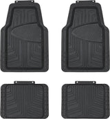 Premium Rubber Floor Mat for Cars, SUVs and Trucks, All Weather Protection, Universal Trim to Fit，Black