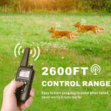 Dog Training Collar with 2600FT Remote, Electronic Dog Collar with Beep, Vibration, Shock, Light and Keypad Lock Mode, Waterproof Electric Dog Collar Set(1 Remote + 3 Receiver)