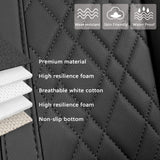 Car Rear Seat Cushions Luxury PU Leather Back Covers Universal Protector for Bottoms Works with 90% Vehicles (Sedan SUV Truck Mini Van) Anti-Slip (Black Rear) (m-01)