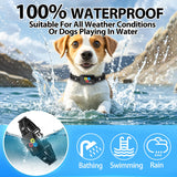 Dog Bark Collar,4 Modes Rechargeable Smart Barking Collar,IP67 Waterproof Shock Collar, Safe Shock Anti Barking Device for Dogs，Dog Barking Collar for Dogs 1-120lbs, Dog Training Device