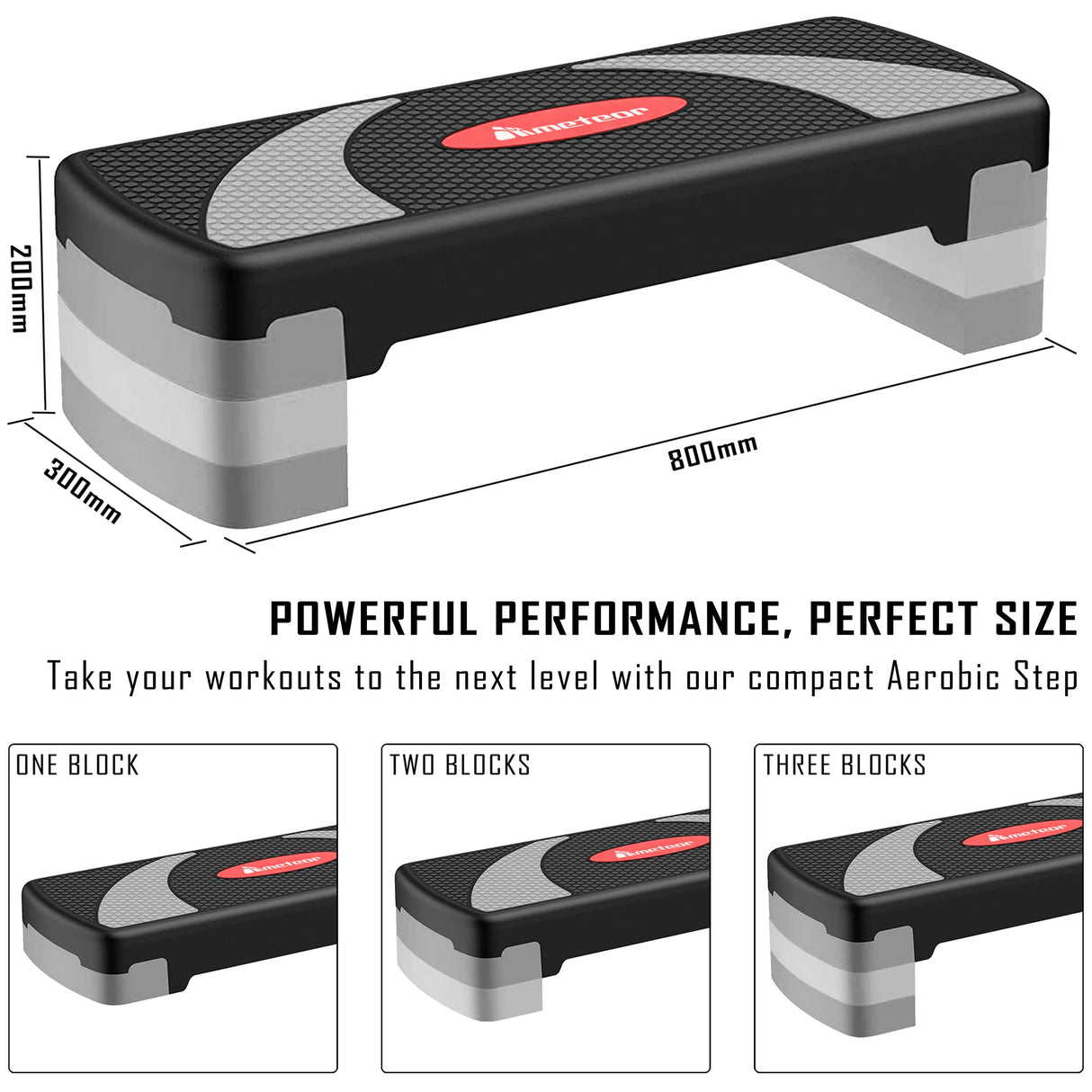 Aerobic Steps: Exercise Step Platform, Adjustable Stepper for Home & Gym Cardio Workouts, Aerobic Stepper for Fitness Training, Versatile Gym Step (10cm,15cm,20cm)