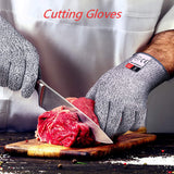 4 PCS (M+L) Cut Resistant Gloves Level 5 Protection for Kitchen, Upgrade Safety Anti Cutting Gloves for Meat Cutting, Wood Carving, Mandolin Slicing and More