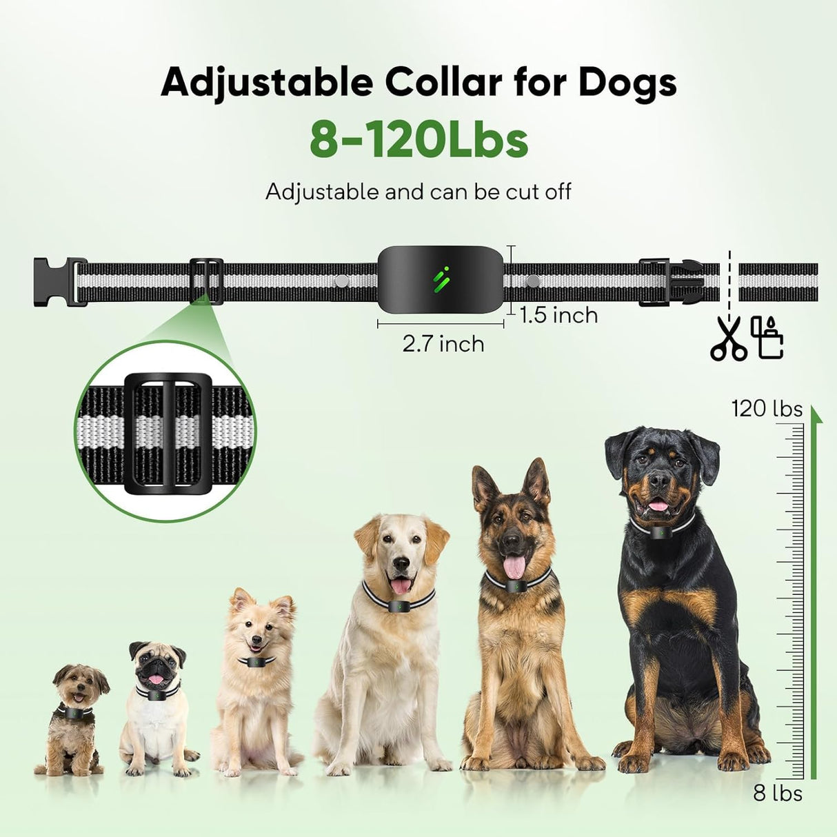 Electric Training Collar for Large Medium Small Dog, Dog Training Collar with Remote Waterproof, Electric Dog Shock Collar with 10 Levels Beep Vibrating Shock, 2680FT 4 Modes (Black)