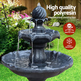 Solar Water Fountain, 9V 93cm Tall Feature Pump Bird Bath Powered Features Fountains Garden Outdoor Indoor Pond Decoration, 3 Tiers Birdbath Battery