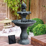 Solar Water Fountain, 9V 93cm Tall Feature Pump Bird Bath Powered Features Fountains Garden Outdoor Indoor Pond Decoration, 3 Tiers Birdbath Battery