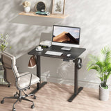 Electric Height Adjustable Standing Desk 80x60cm (31"x23.6"), Sit Stand Desk with Splicing Top for Home Office