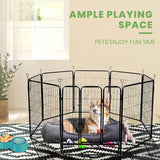 Playpen 8 Panel Pet Cage Puppy Pen Enclosure Fence Exercise Foldable Metal Play Yard