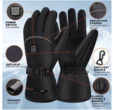 Men Electric Heated Gloves Touch Screen Motorcycle Gloves Hand Warmers Gloves