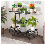 Garden Cart Stand & Flower Pot Plant Holder Display Rack 6 Tiers Parisian Style