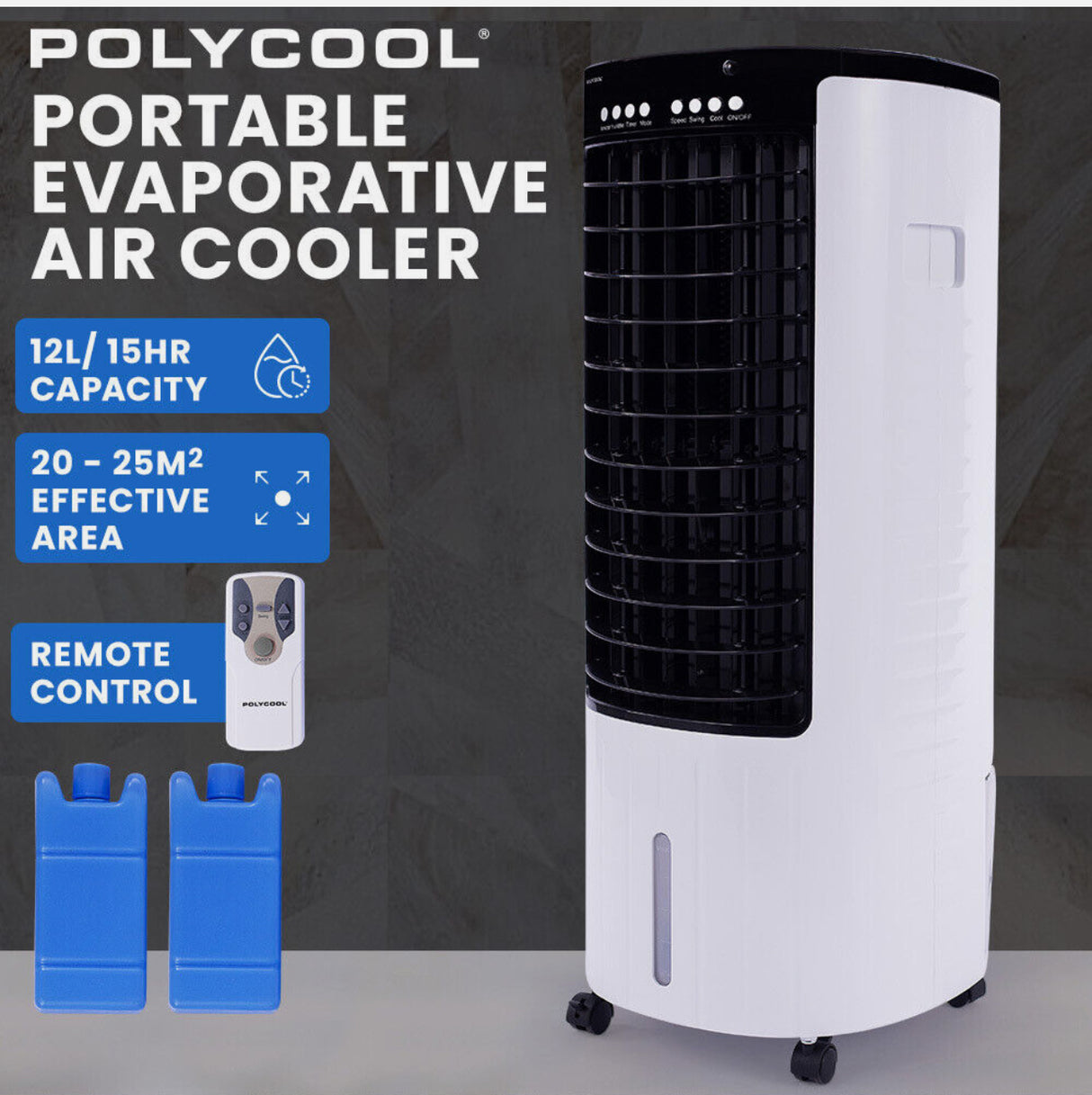 12L Evaporative Air Cooler Fan Portable Home Room Water Cooling System