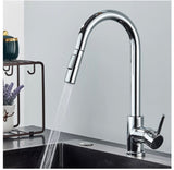 Chrome WELS Kitchen Mixer Tap 360° Pull Out 2-Mode Spray Laundry Sink Faucet