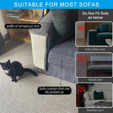 Furniture Protectors from Cats-Cat Furniture Protector-Cat Scratch Deterrent Cushion-Stretchable Anti-Scratch Sofa Cushion (Dark Gray, Left)