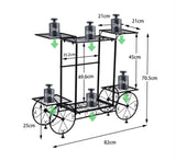 Garden Cart Stand & Flower Pot Plant Holder Display Rack 6 Tiers Parisian Style