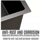 Kitchen Sink Nano Stainless Steel 770 x 450mm Double Basin Laundry Black