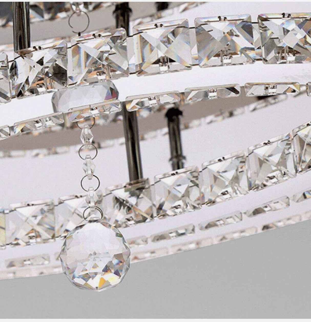 Luxury Crystal 36W Ceiling Light Flush Mount Chandelier Bedroom light Remote