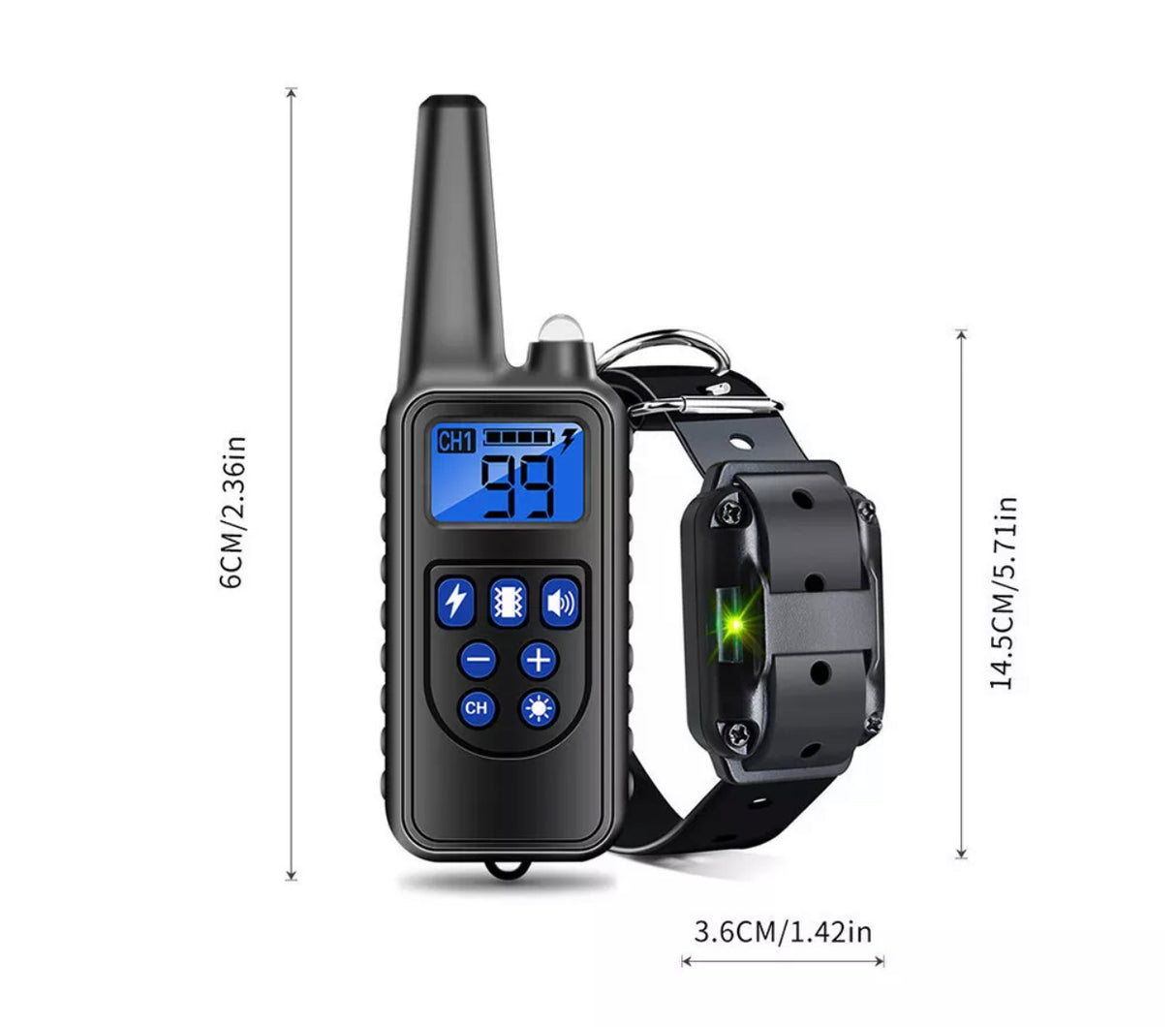 Anti Bark Electric Shock Pet Dog Training E-Collar Obedience Remote Control 800m