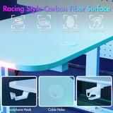 L Shaped Gaming Desk, Desk Carbon Fiber Desk L Shaped Desk Gamer Workstation Desk, 160cm