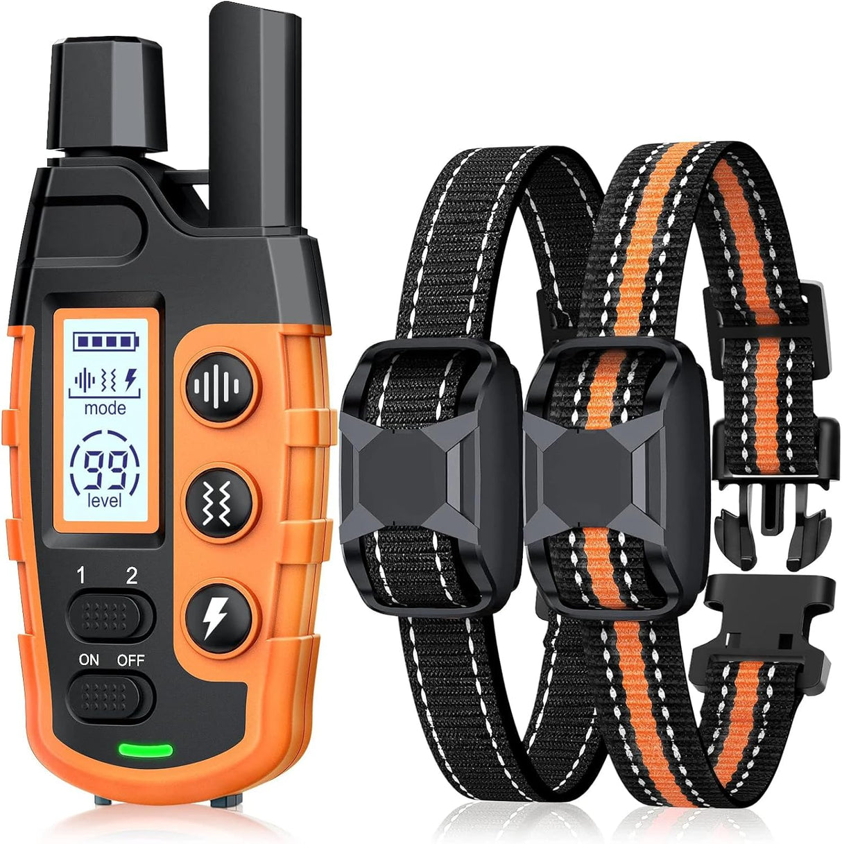 Dog Shock Collar - 3300FT Waterproof Training Collar for Dogs Large Medium Small with Rechargeable Remote, Beep (1-8) Vibration (1-16) and Humane Shock (1-99) Modes