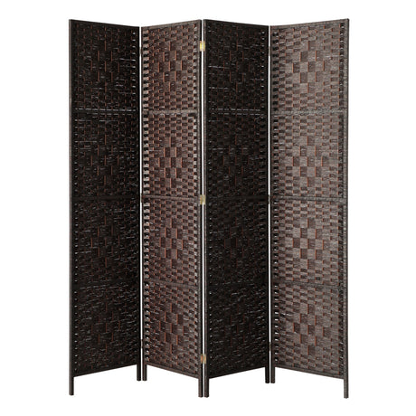 4/6/8 Panel Room Divider Privacy Screen Dividers Woven Wood Fold Stand