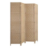 4/6/8 Panel Room Divider Privacy Screen Dividers Woven Wood Fold Stand